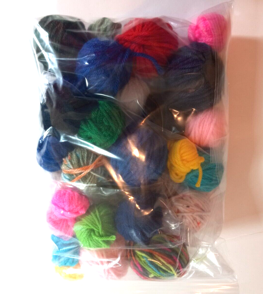 MYSTERY BALLS OF YARN, Remnant Yarns Neon Vari Solid Colors 100