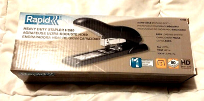 Esselte Rapid HD80 Heavy Duty Personal Stapler, 80 Sheet Capacity, Black 73159