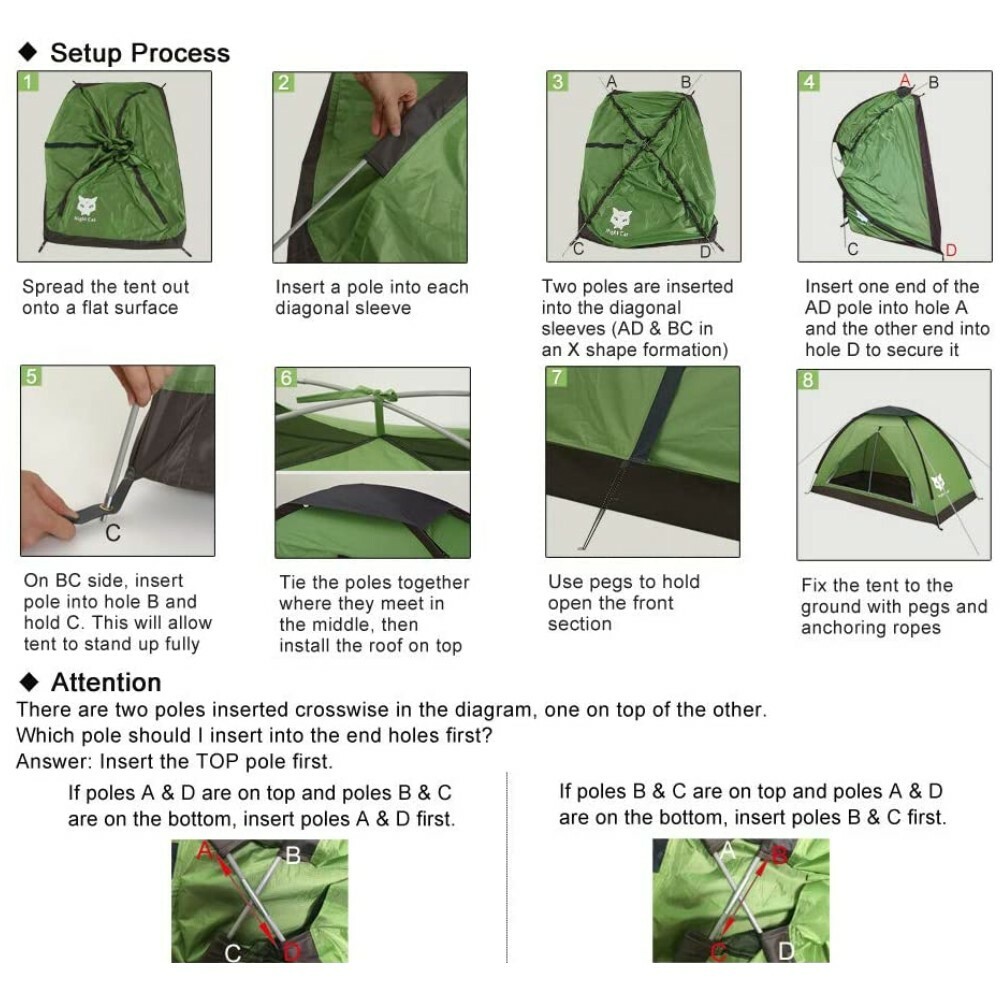 2023 Waterproof Backpacking Tent for 1-2 Person Hiking Camping Tent Sun Shelter - Picture 3 of 16