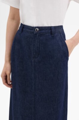 Theory Maxi Trousr Denim Skirt Sz 26 Small NWT $295 | eBay