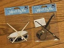 Jolee By You~Ek Success Dimensional 3D Violin  & Drum~NRFP-Rare~Lot  Of 2 Packs