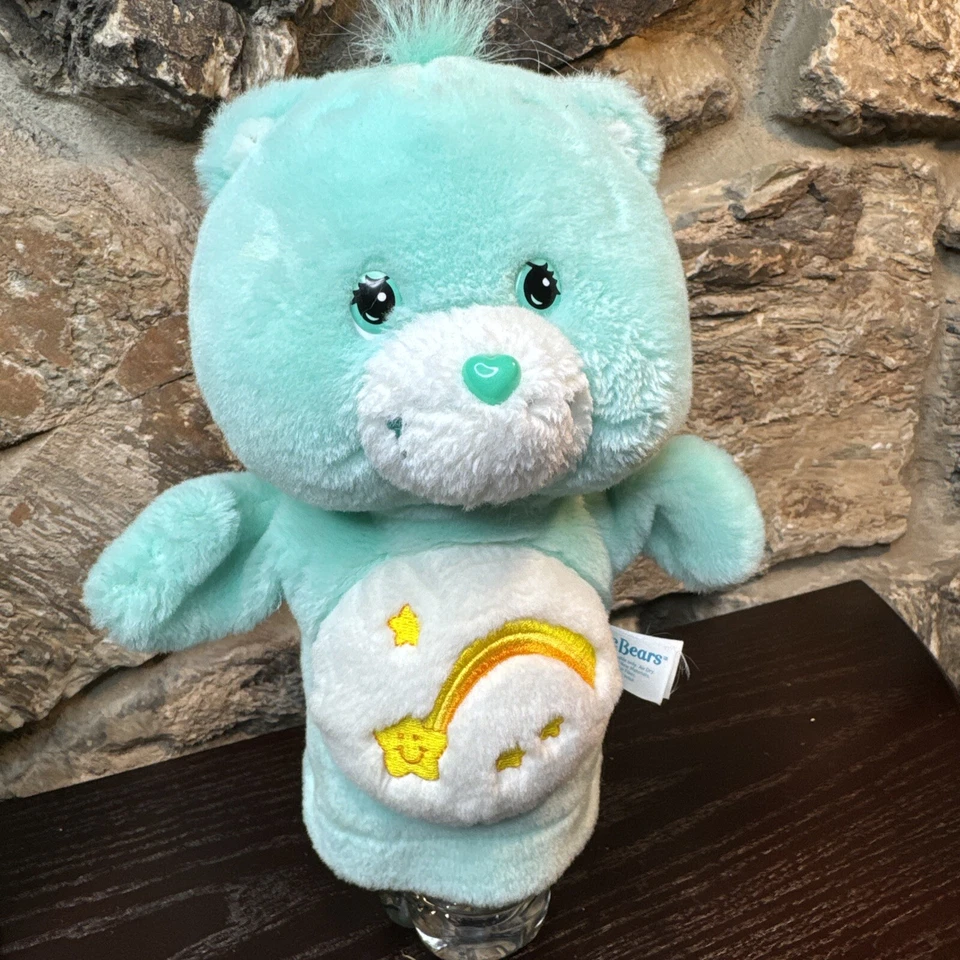 Care Bears WISH BEAR Hand Puppet Green Teal 2003 - Image 3 of 4