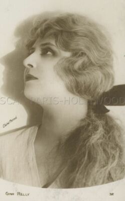 GINA RELLY 1920s VINTAGE POSTCARD ORIGINAL CP SILENT ERA CINEMA SILENT
