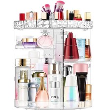360 Rotating Makeup Organizer, DIY Adjustable Makeup Carousel Spinning Holder...