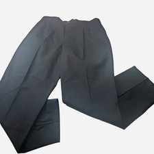 Haggar Mens Dress Pants 36" Black Vintage Deadstock USA Made Loose Fit Straight