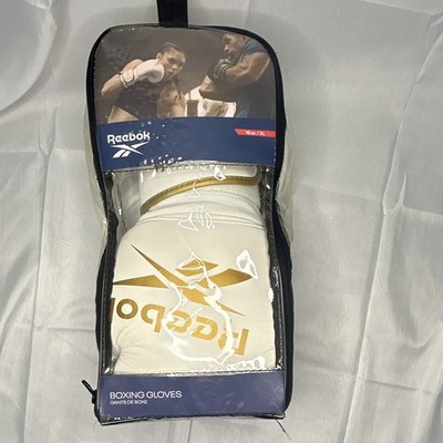 Reebok Boxing Gloves 16 oz XL White Gold Pair