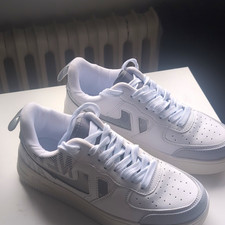 Neue Unisex Low Top Sneaker Weiß/Grau Schnürung EU 38 UK 6 US 6,5