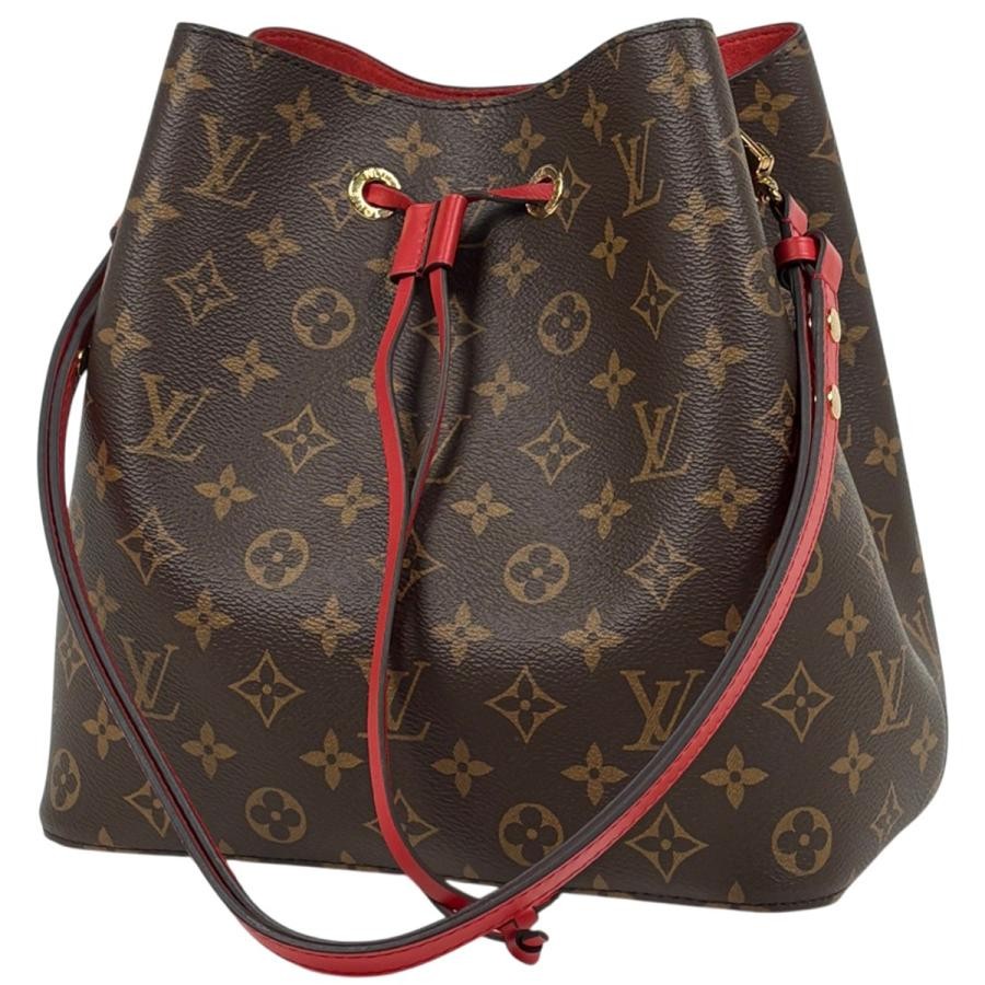Louis Vuitton NeoNoe Drawstring Shoulder Monogram Red Crossbody Bag #BS3028