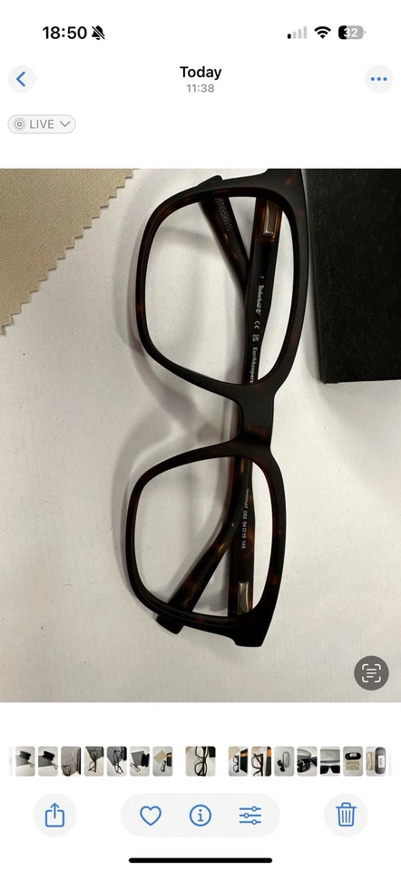TIMBERLAND 50047-052 GLASSES FRAMES Dark Red Brown Tortoise - Image 3 of 4