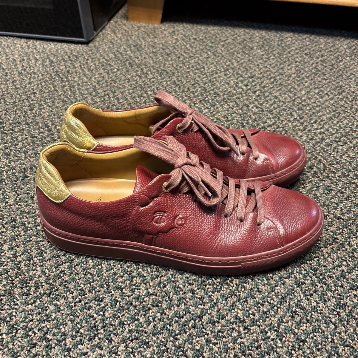 Boss Hugo Boss Shoes Mens 8 (UK 7) Aspin Leather Toe Cap Dark Red Rubber Sole HUGO BOSS Leather Upper Brown Casual Shoes for Men for sale  main image 4