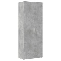 Highboard Betongrau 70X42,5X185 Cm Holzwerkstoff Wohnzimmer