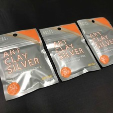 Aida Chemical Art Clay Silver 50g Set of 3 Precious Metal Clay New from Japan
