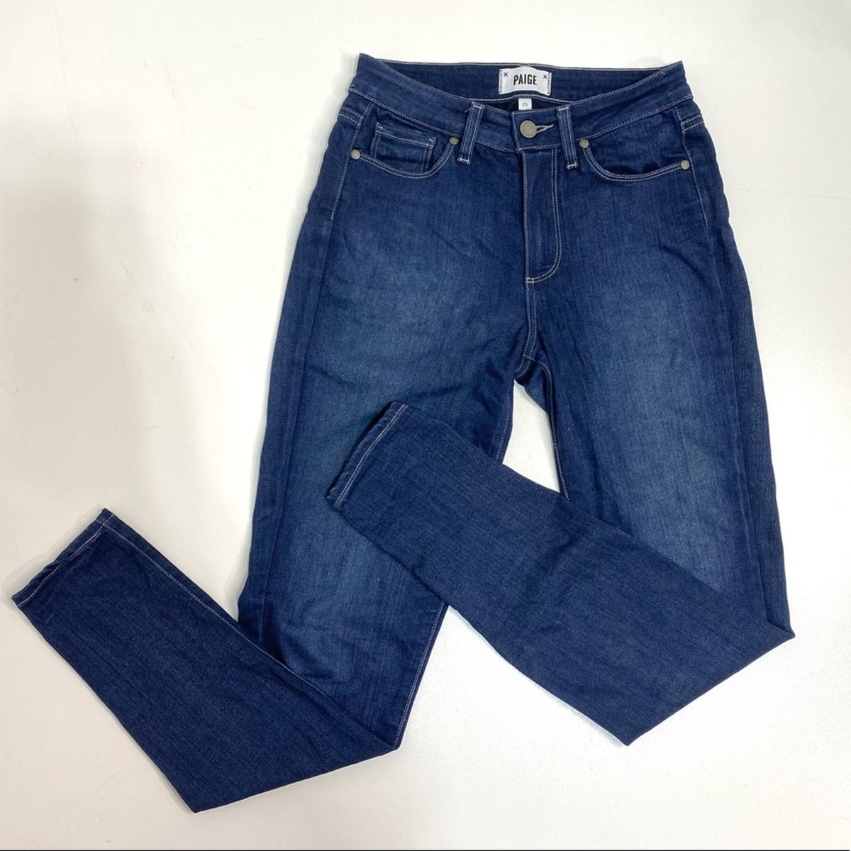 Paige Hoxton Ultra Skinny Mid Rise Jeans Yogi 25