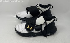 Under Armour Kids Zone BB White Black Low Top Lace-Up Sneaker Shoes Size 5Y