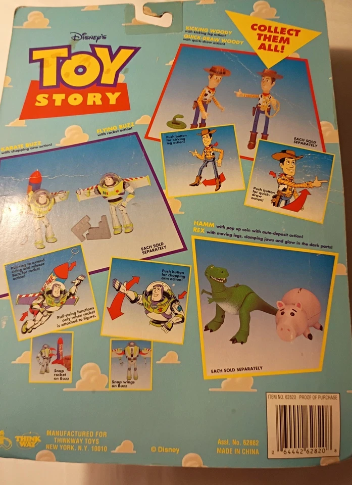 Figura de acción Pixar Disney Toy Story 1995 HAMM con moneda emergente 30 años de antigüedad 🔥 Foto 2 de 4