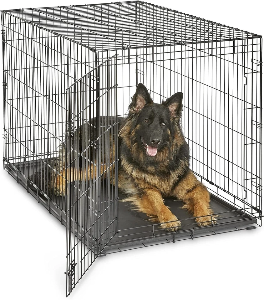 Secure Single Door 48-Inch Dog Crate for Large Breeds - Image 3 of 4