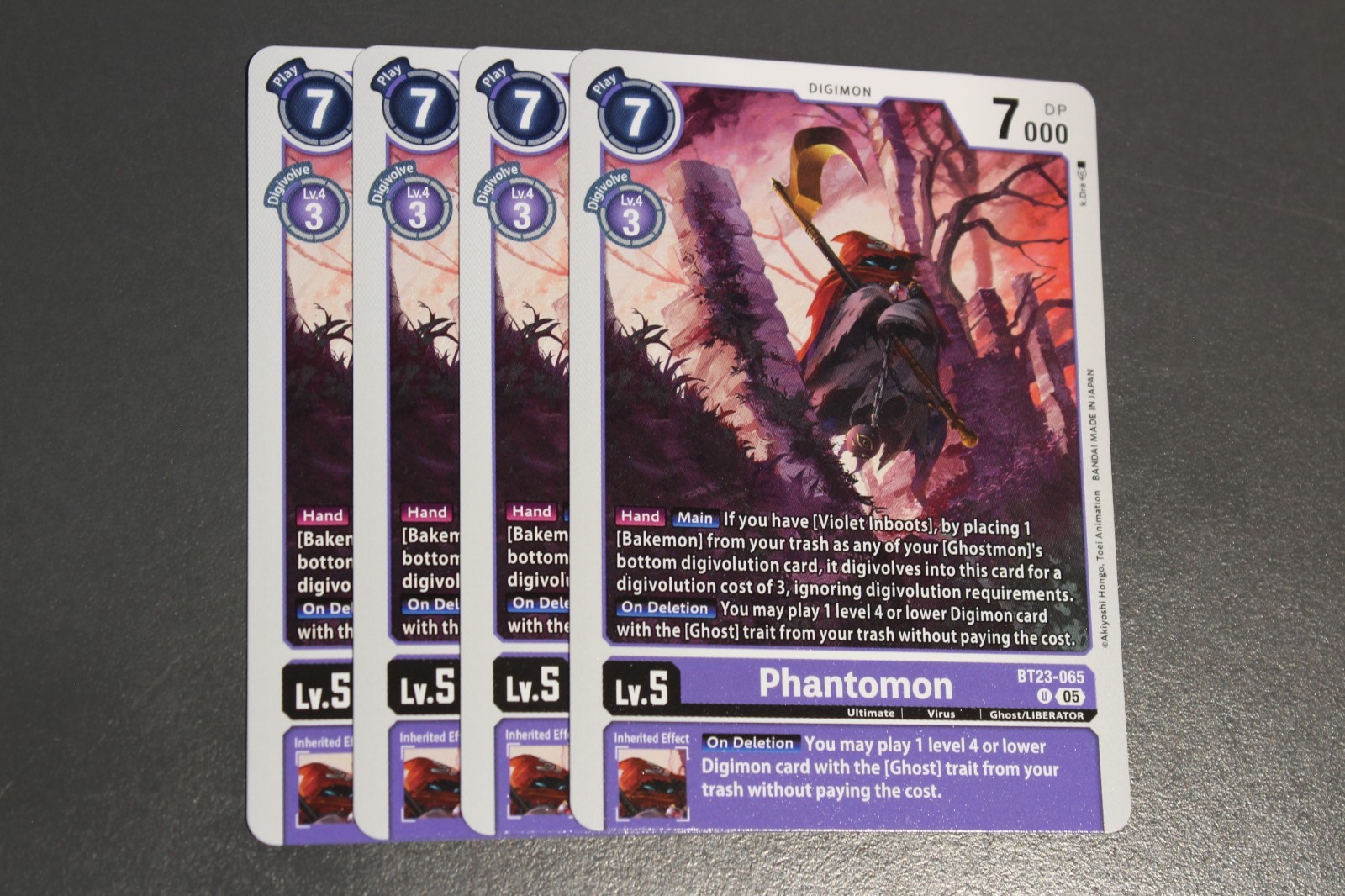 Digimon TCG (2020) - BT23-065 - 4x Phantomon - Purple - Uncommon - Playset