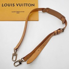 Louis Vuitton Monogram Leather Shoulder Strap Brown Silver Auth