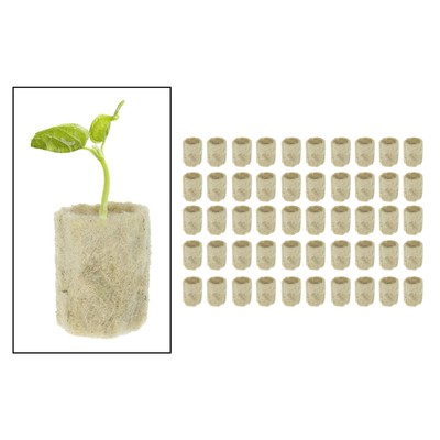50x Blumensamen Starter Plugs Cubes Rock Wool Grow Media Nursery Block