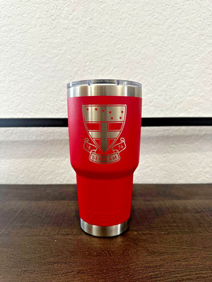 Yeti 30oz Rambler Tumbler with MagSlider Lid - Ursuline Academy Engraved Red