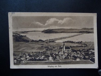 Postcard: shows Waging on the Lake (Bavaria)