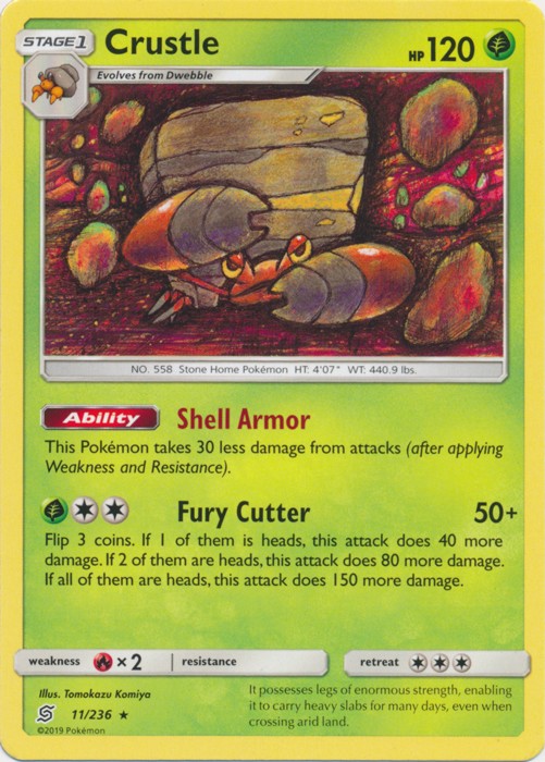 Crustle - 11/236 - Rare - Lightly Played