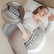 U Shaped Pregnancy Pillow Full Body Support Maternity Cushion Grey