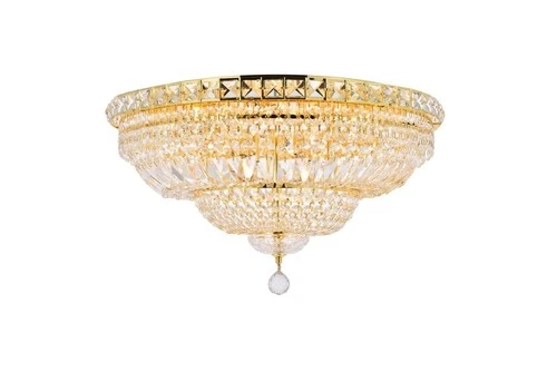 Elegant Lighting Tranquil 24" 12 Light Royal Crystal Flush Mount - Picture 1 of 6
