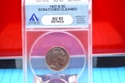 1927 S 5 CNT BUFFALO NICKEL ANACS AU 53 DETAILS SCRATCHED-CLEANED