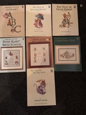 Gr&uuml;ner Apfel Kreuzstich Muster Heft Muster Beatrix Potter x 7