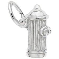 Classic Fire Hydrant Charm - Metal - Sterling Silver