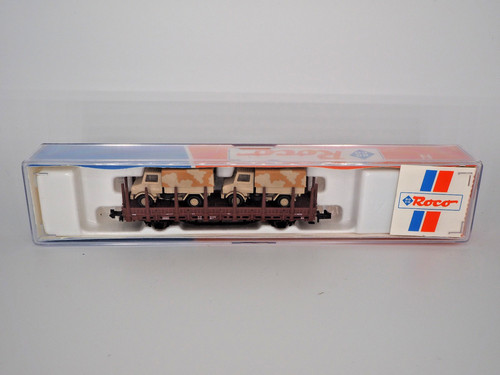 Roco N 25284 DB Rungenwagen Kbs 442 mit Unimog - OVP - Spur N / N Scale | Condition: Gebraucht