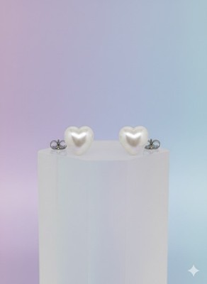 Unikat Handarbeit Herz Ohrstecker Boutique Damen Schmuck Geschenk