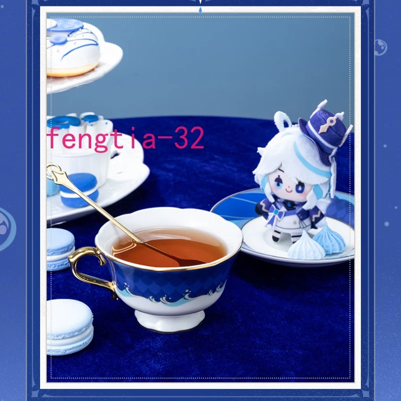 Juego de tazas de té de cerámica oficial Genshin Impact Furina tema taza de café regalo Foto 3 de 4