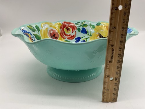 Pioneer Woman Melamine Large Salad/Serving Bowl with 8 Individual Small Bowls - Picture 7 of 15