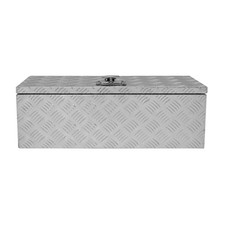 Aluminium Tool Box 60L Lockable Chest 2 Keys Trailer Truck Van