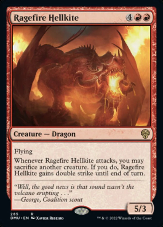 MTG Ragefire Hellkite [Dominaria United] Near Mint Magic