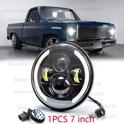Black Popular 7'' Round Led High/Low Headlight for Chevy Camaro C10 C20 K10 Truck