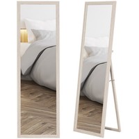 GanzköRperspiegel 160 X 50 Cm Rechteckig Standspiegel Mit Steinoptik, Weiß