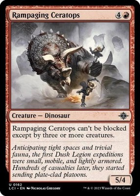 Rampaging Ceratops - NM Foil U : The Lost Caverns of Ixalan