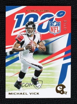 2019 Panini Chronicles NFL 100 Gold 7/10 Michael Vick #5 7ba