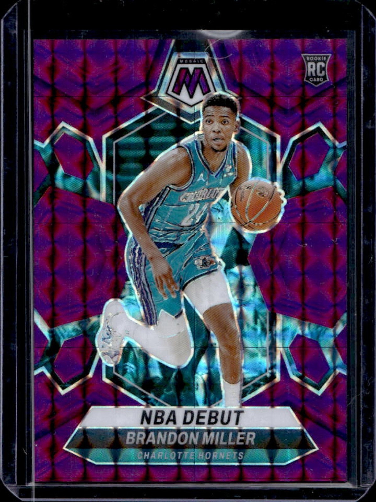 2023-24 Mosaic Brandon Miller RC Purple NBA Debut #/99 Hornets