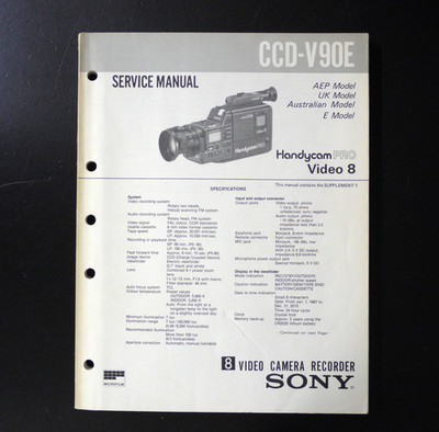 Original SONY CCD-V90E Video Camera Recorder Service Manual o83