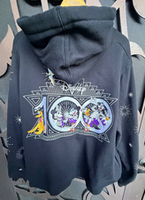 Disney 100 Years Of Wonder Black Hoodie Sweatshirt Mickey 2XL Size