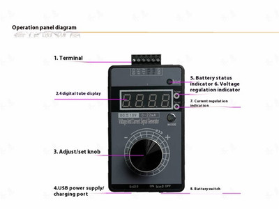 Handheld High Precision Voltage 0-5V10V+Current 0-4-20mA Signal Generator Source