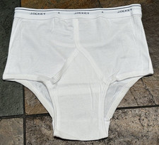 Men's JOCKEY Size 36 WHITE Classic Cotton Y Front Brief Underwear  420
