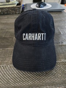 Carhartt Mens Embroidered Logo Adjustable Slouch Dad Baseball Hat Black OSFA