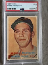 1957 Topps #328 Brooks Robinson Rookie HOF Orioles PSA 5. Fresh 2026 Grade!