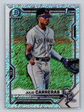 2021 Bowman Chrome #BCP-161 Julio Carreras Prospects Shimmer Refractor