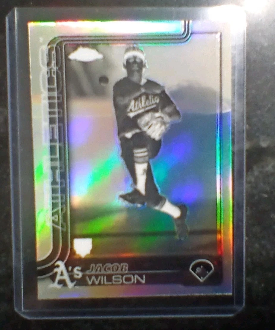 2025 Topps Chrome #96 Jacob Wilson Negative Refractor...Really Clean Cool Card